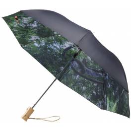 Dwustronny parasol automatyczny z motywem lasu i nieba 23"