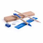 Zestaw szkolny, piórnik, ołówek, długopis, linijka, gumka i temperówka | Tobias V7869-04