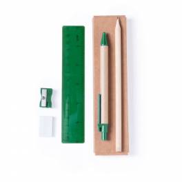 Zestaw szkolny, piórnik, ołówek, długopis, linijka, gumka i temperówka | Tobias V7869-06