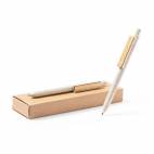 Zestaw piśmienny ze słomy pszenicznej, długopis i ołówek mechaniczny V9351-00